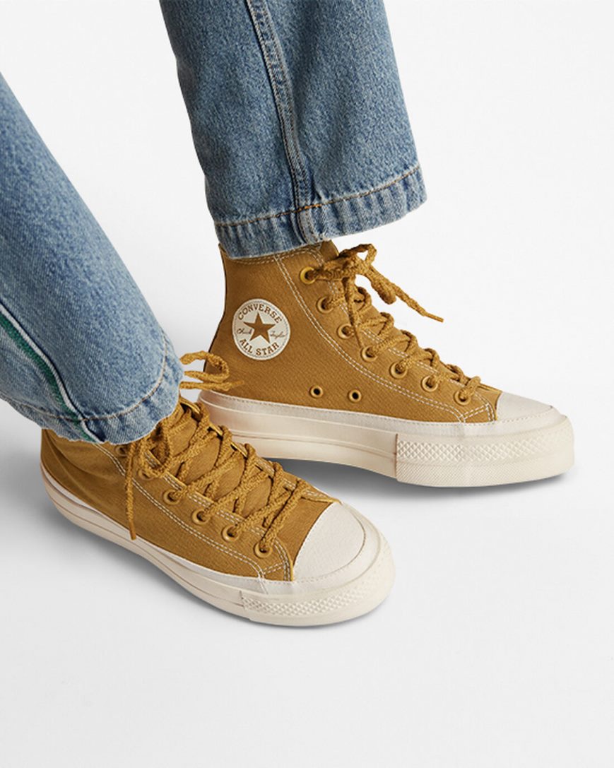 Women's Converse Chuck Taylor All Star Lift Tonal Canvas High Top Platform Shoes Orange / Yellow | AU C6345B